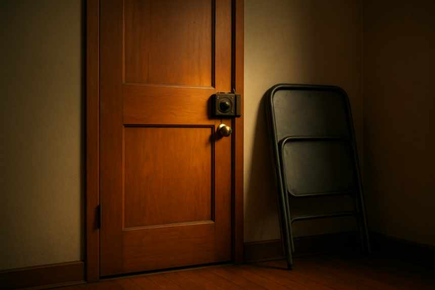 locked staff kitchen