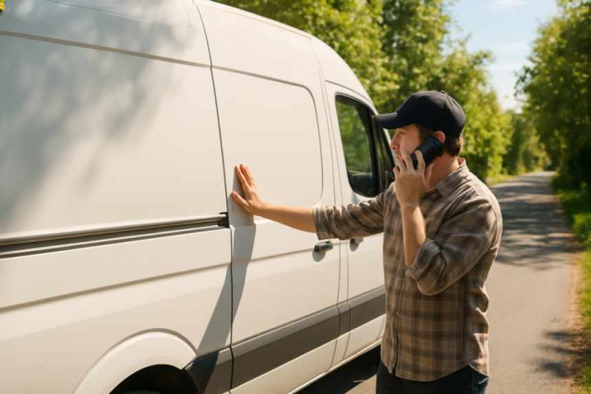 Locked flower van