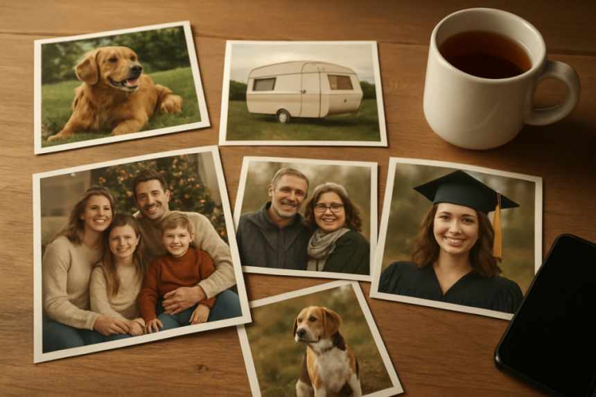 wrong-number family photo collection