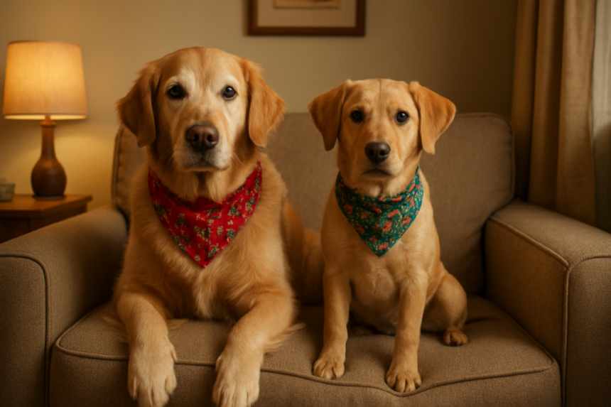 wrong-number family christmas dogs