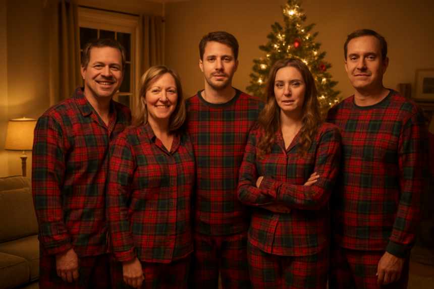 wrong-number family christmas photo