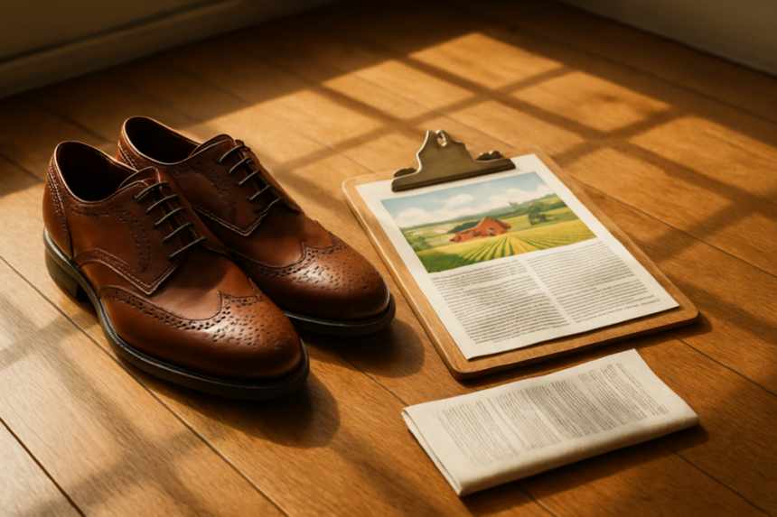 polished brown brogues