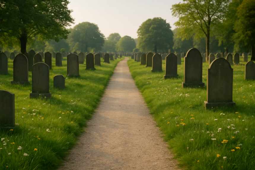 clean cemetery path