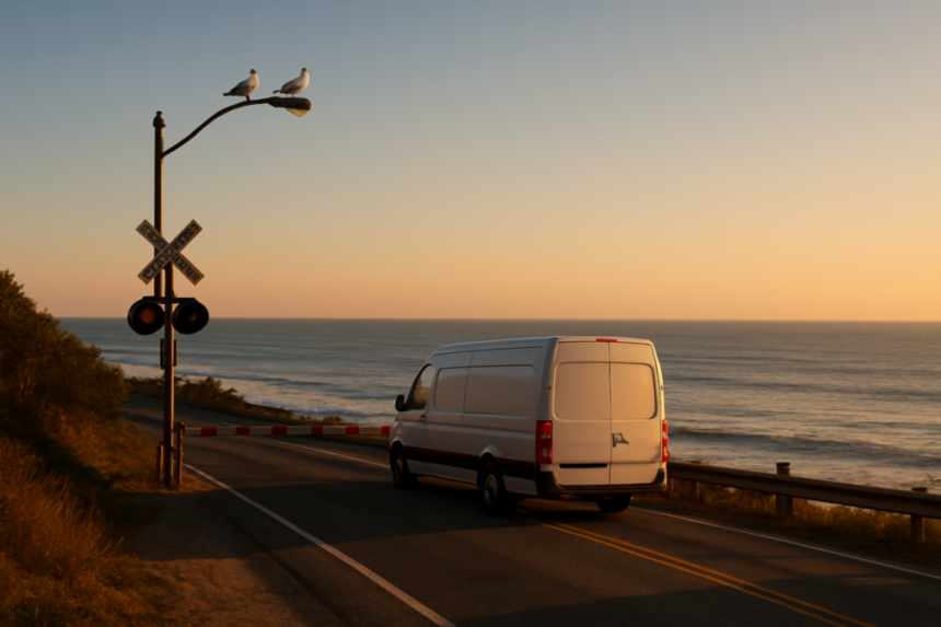 coastal delivery route, level crossing