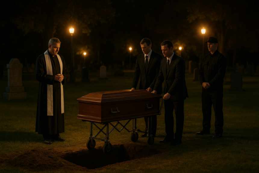 Council funeral at open grave