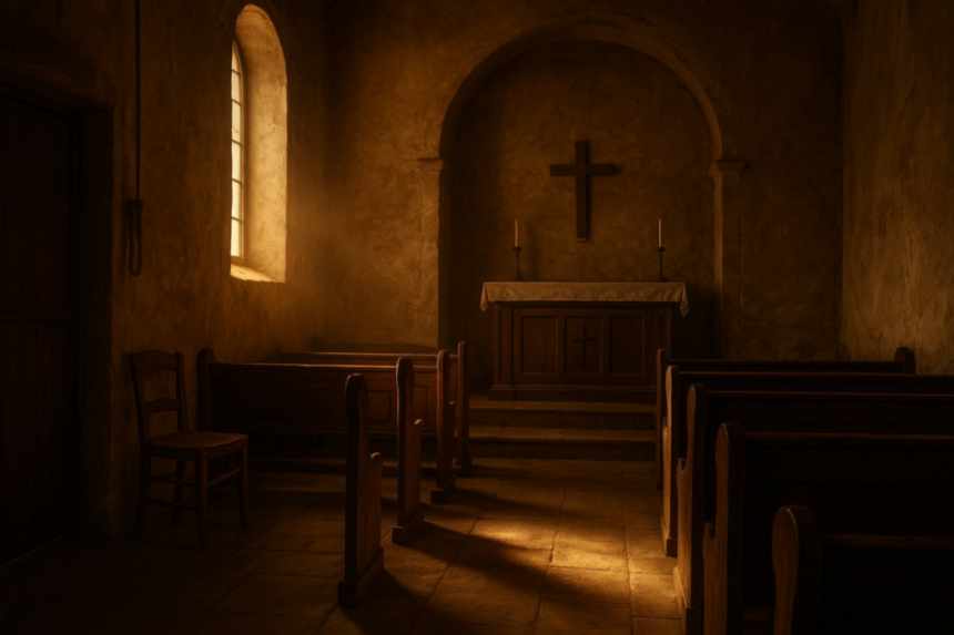 Interior chapel with pews