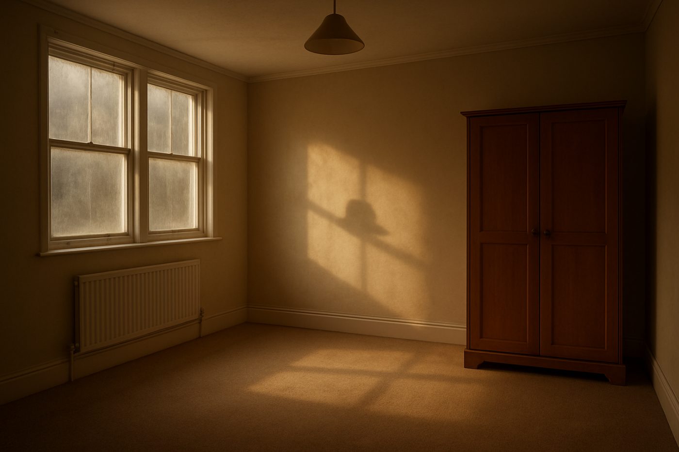 empty flat with hat man corner