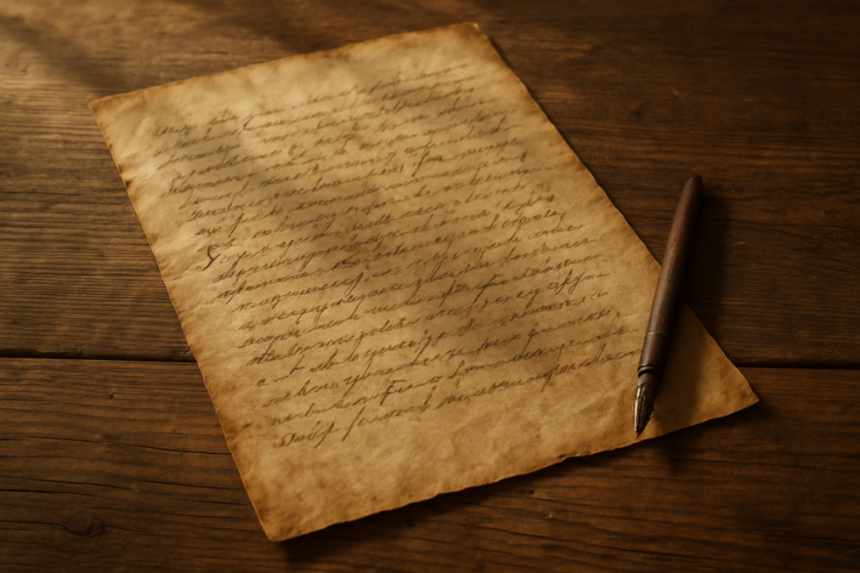Letter from previous owners