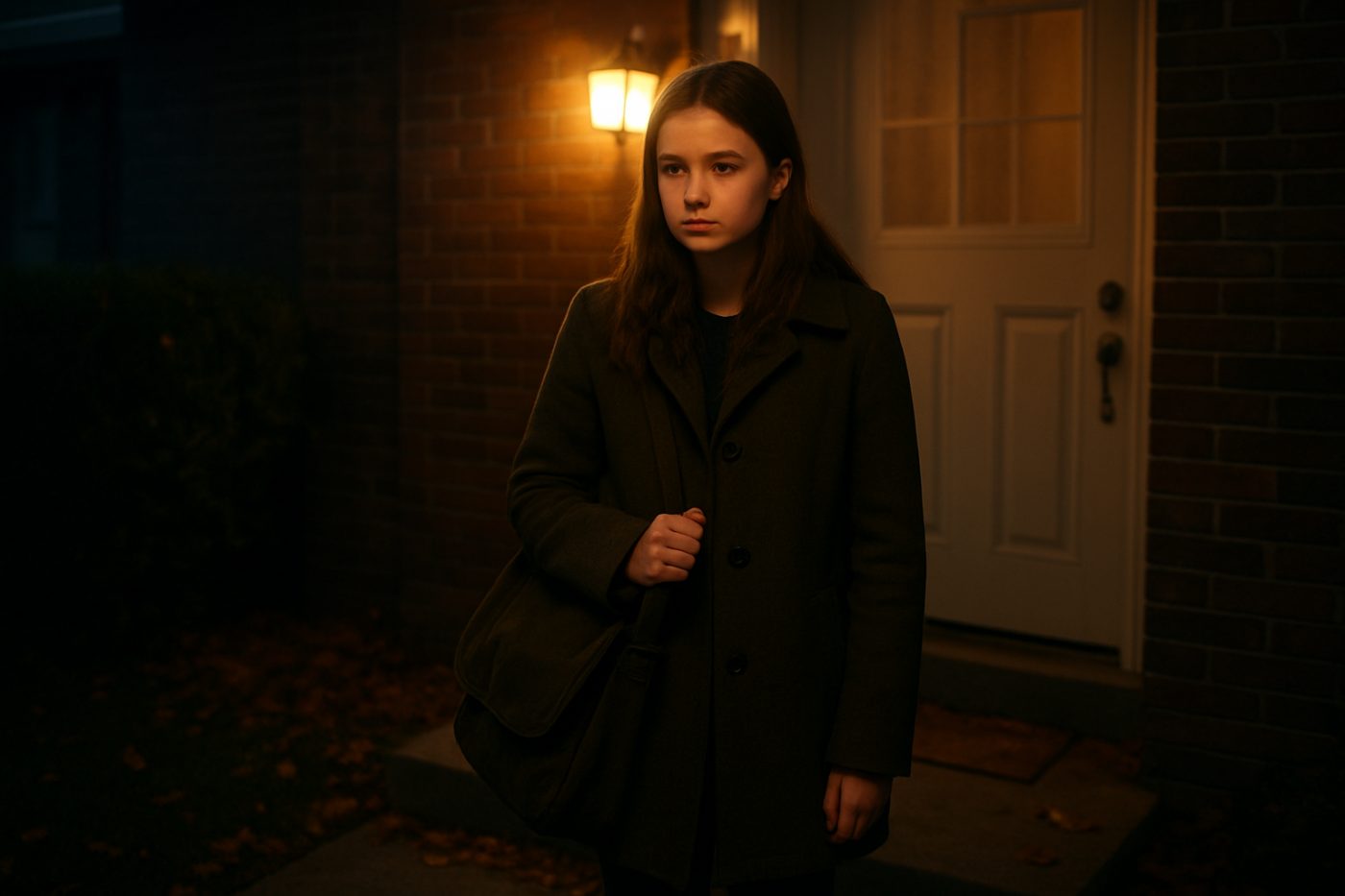 Babysitter on doorstep