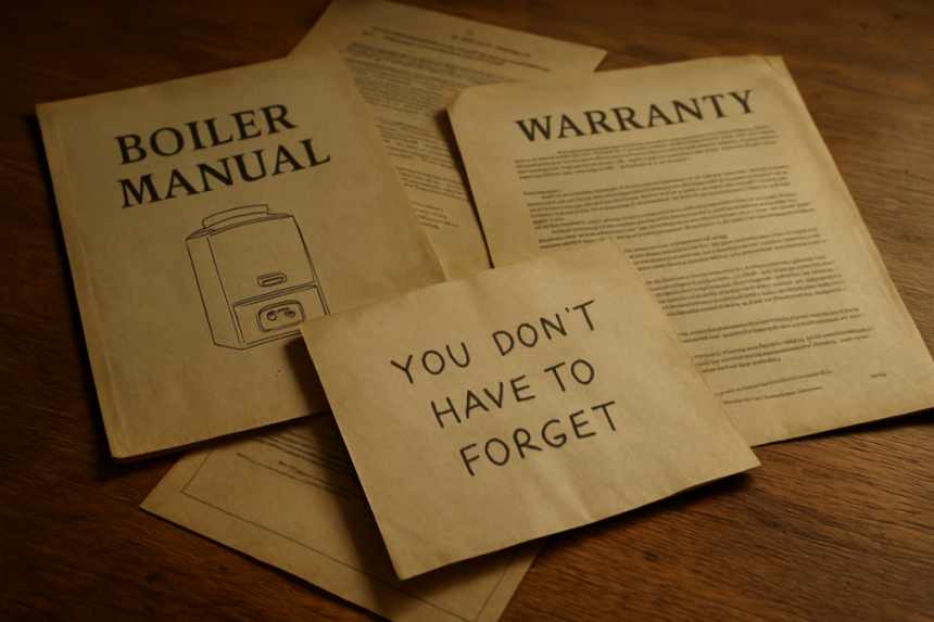 The Previous Owner Left A Note In The Meter Cupboard: "HE ONLY WATCHES"