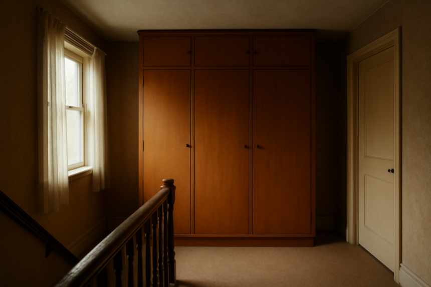 Upstairs landing wardrobe