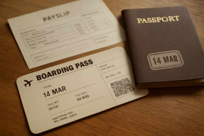 travel documents evidence