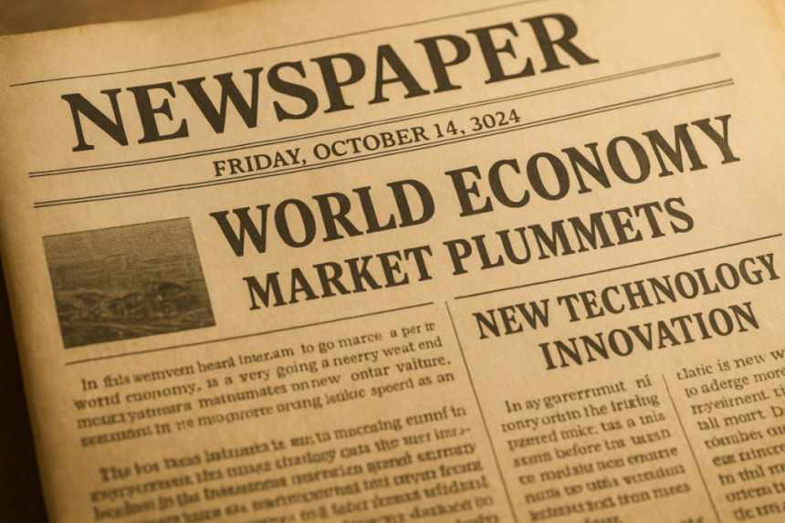 newspaper future date close-up