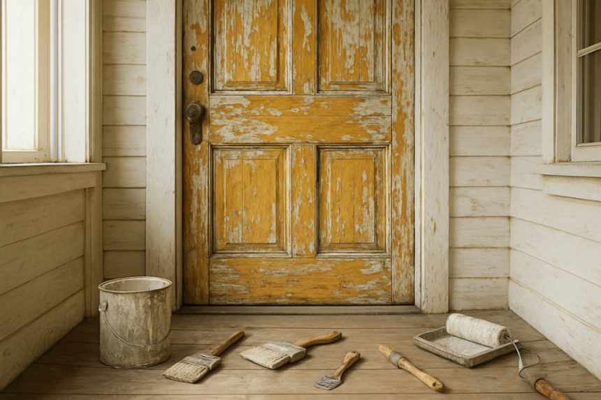 yellow door layers reveal