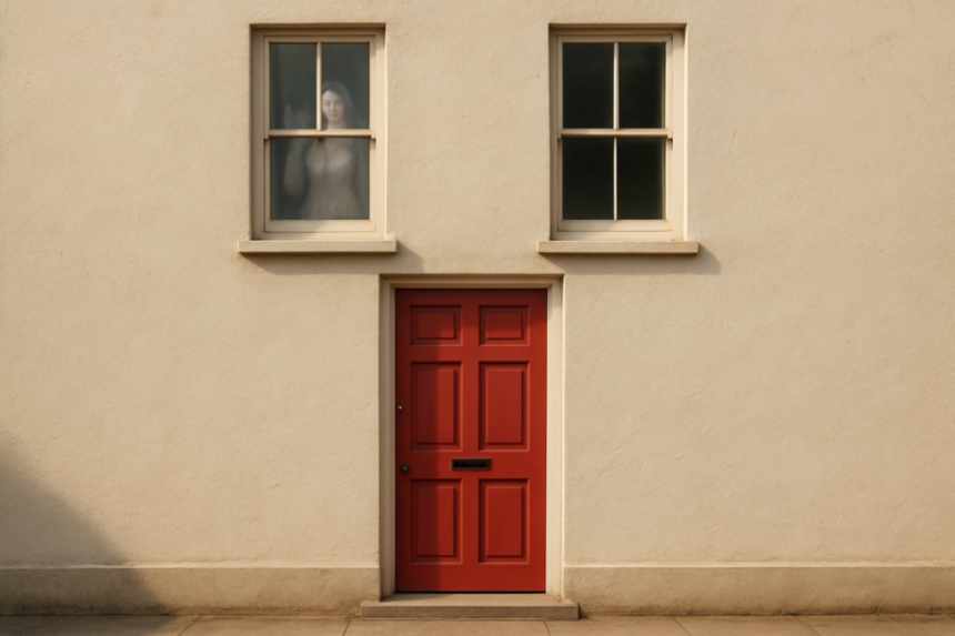 apparition waving at window