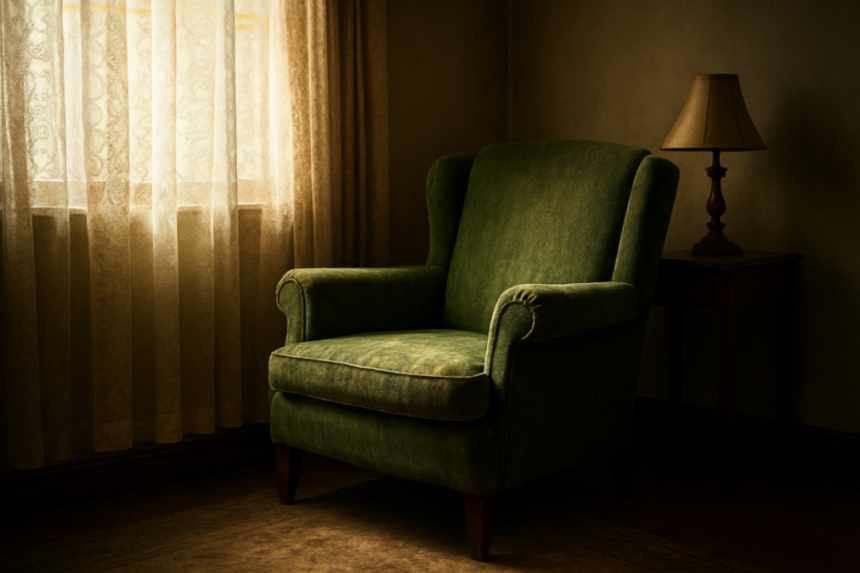 The Boy Asked Me Not To Sit In The Green Chair Because It Was Occupied