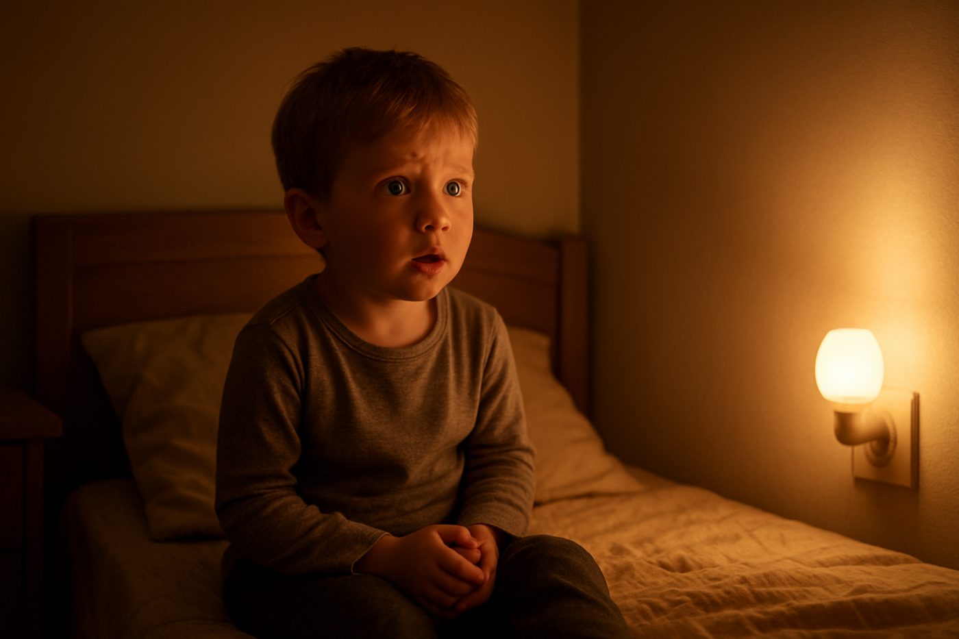 child scared of corner