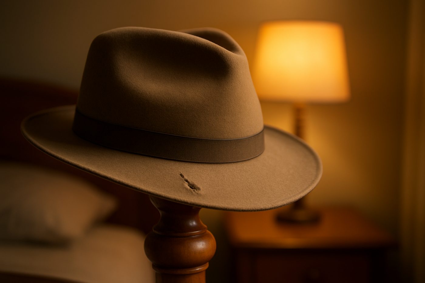 The Tall Man in the Brimmed Hat Stands Where My Closet Used to Be