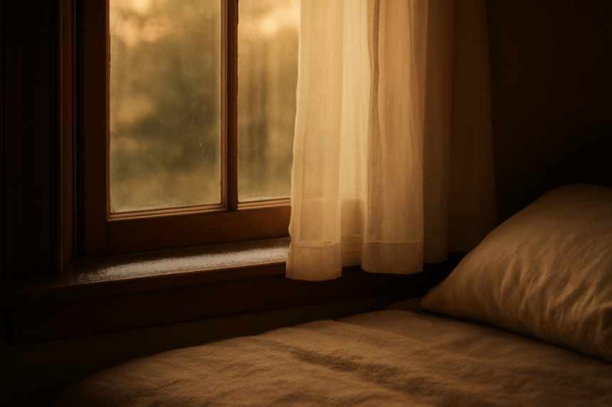 salt on bedroom windowsill