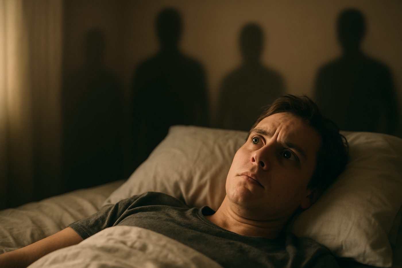 Awake with shadow figures