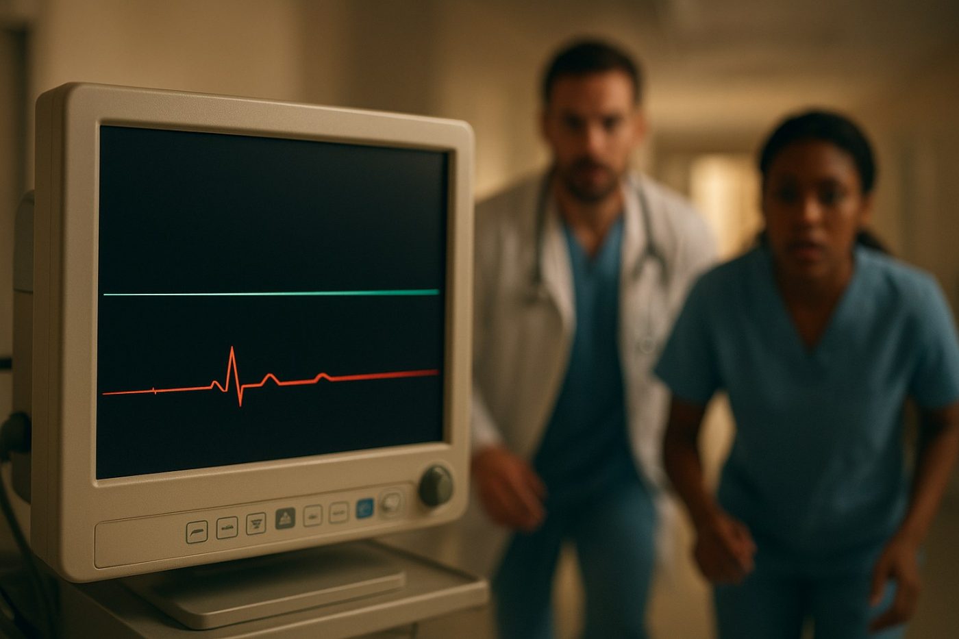 Flatline monitor with urgent staff