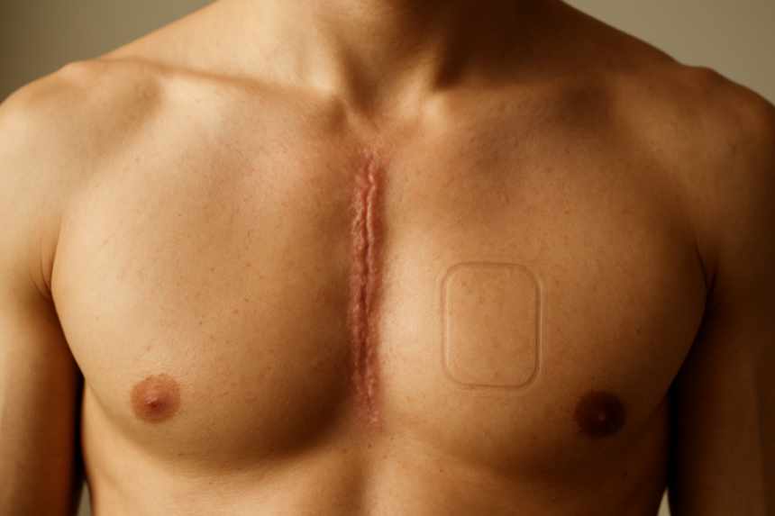 scar with implant device