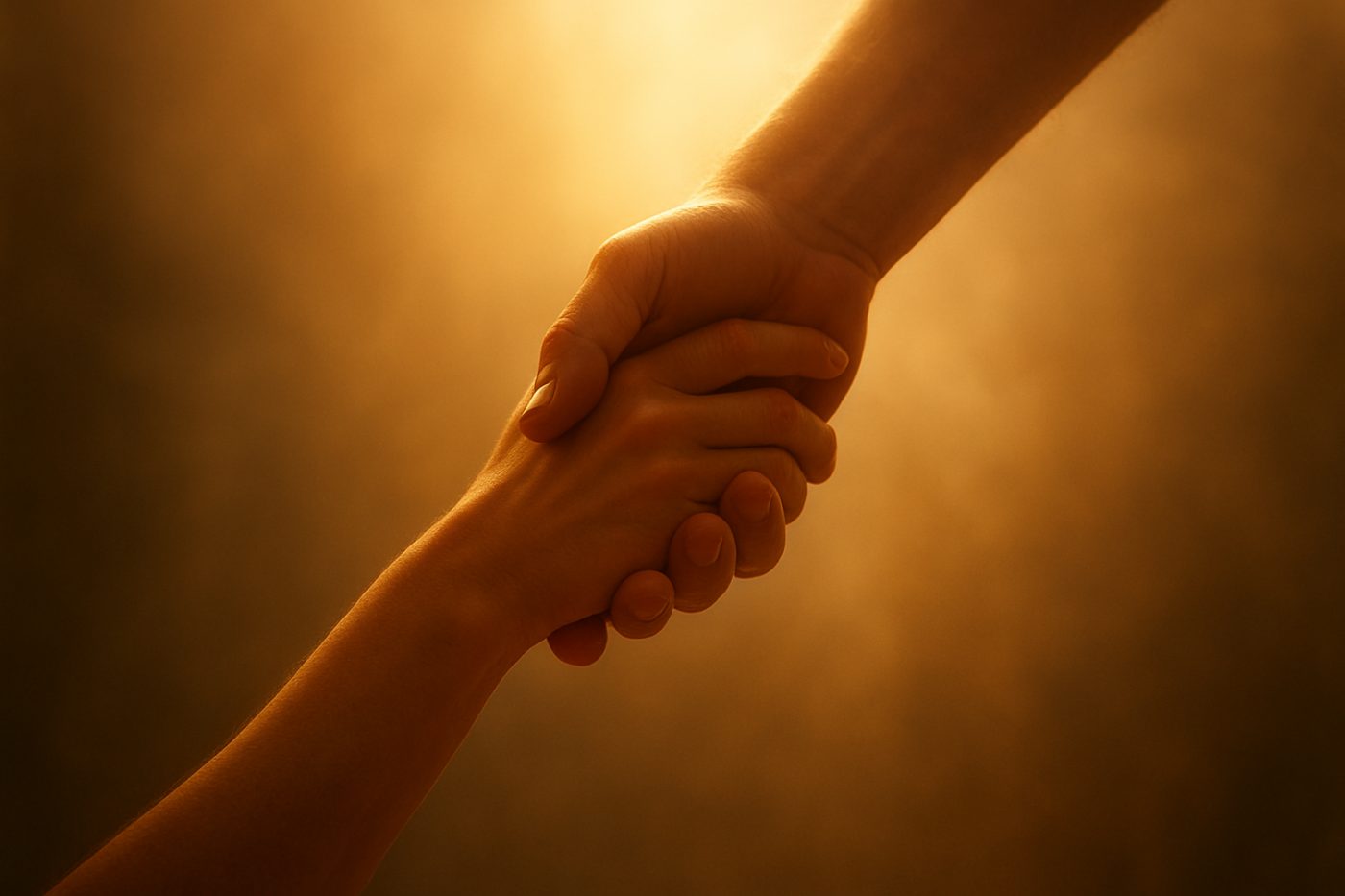 Warm hand pulling back