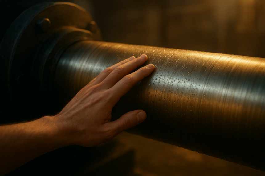 Warm rotating drum shaft