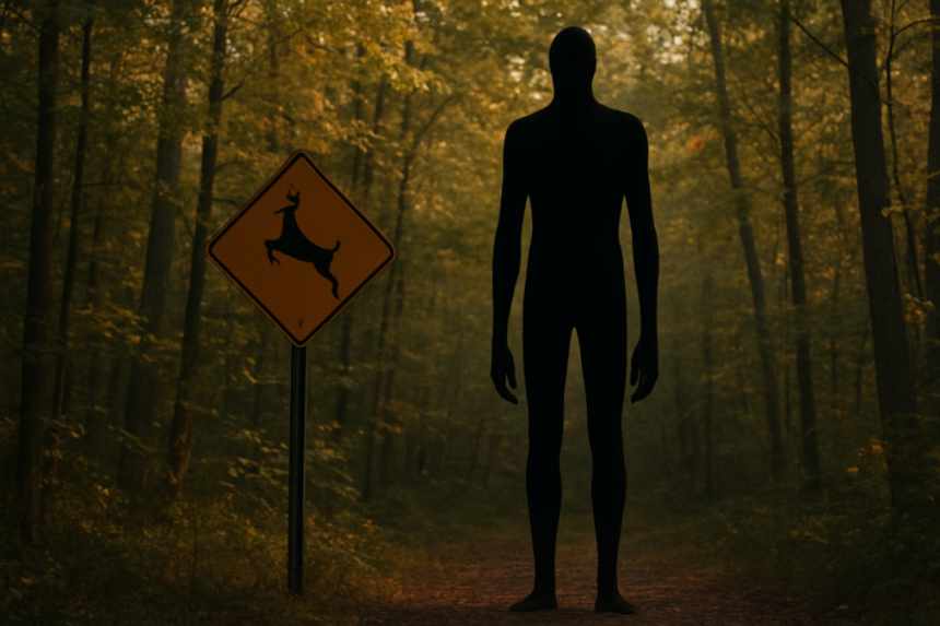 Tall dark shape