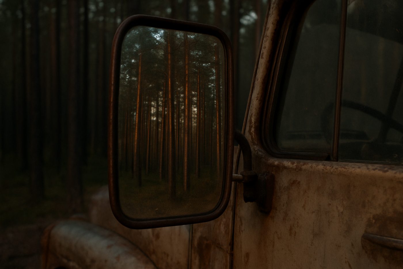 Delivery truck side mirror