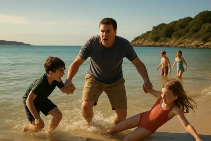 calm beach bay rescue