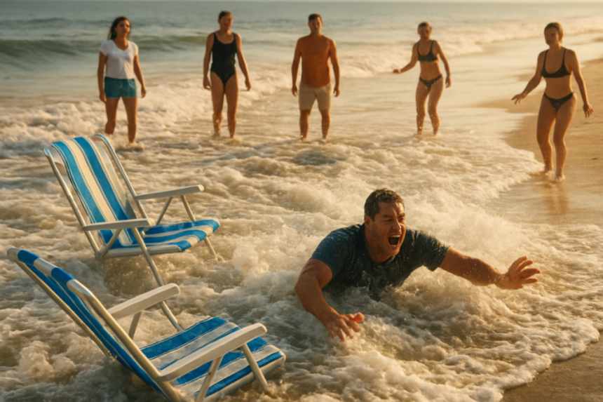 rip current sweeping shore