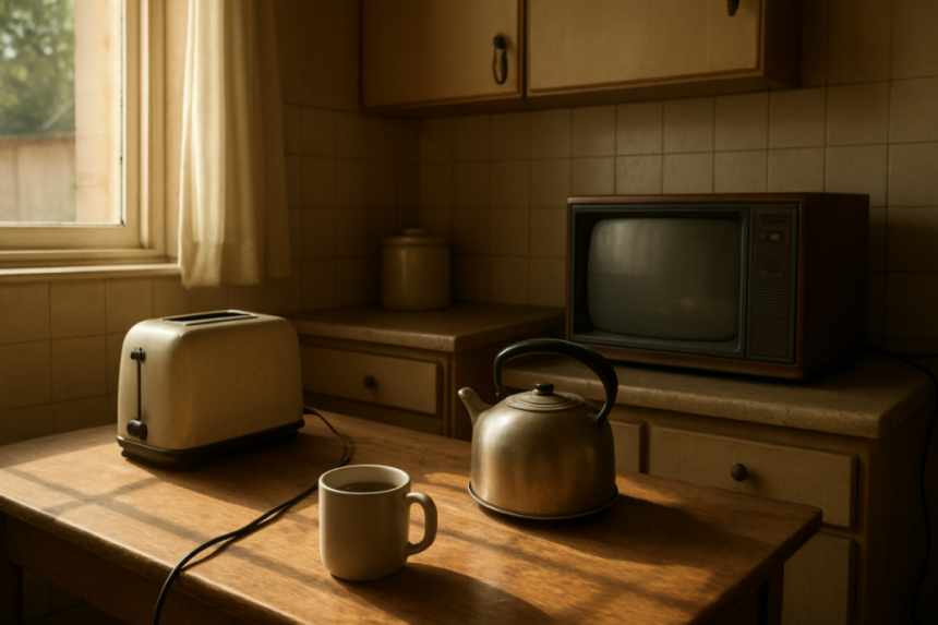 Unplugged kitchen appliances