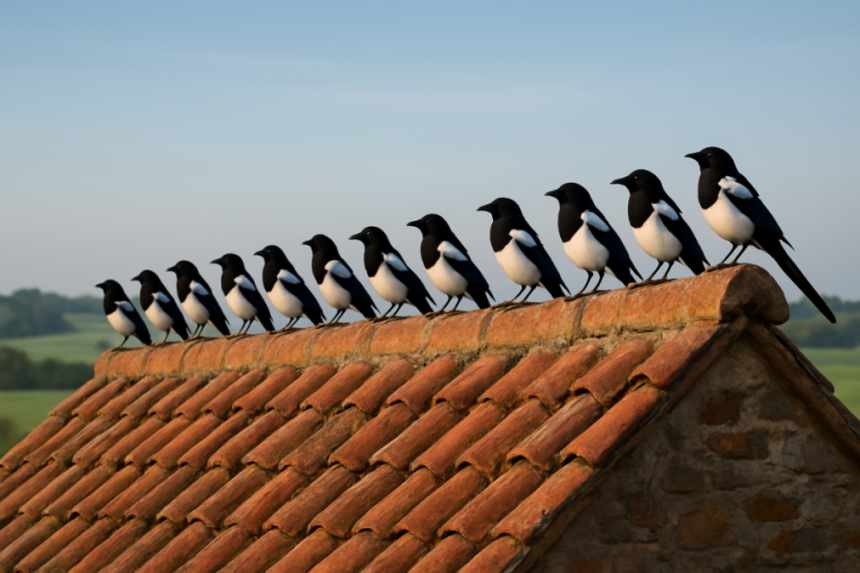 The Magpies Gathered on Our Roof the Morning of the Fire