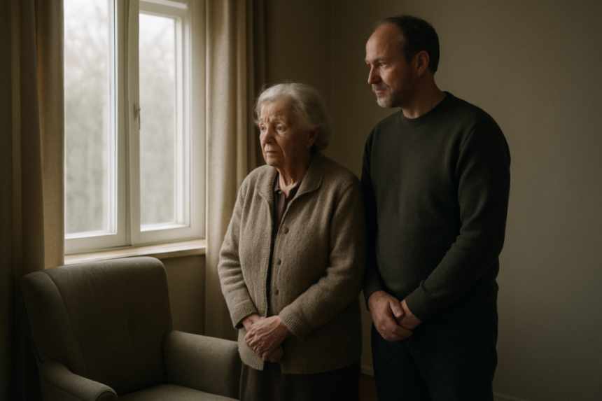 mourning by window