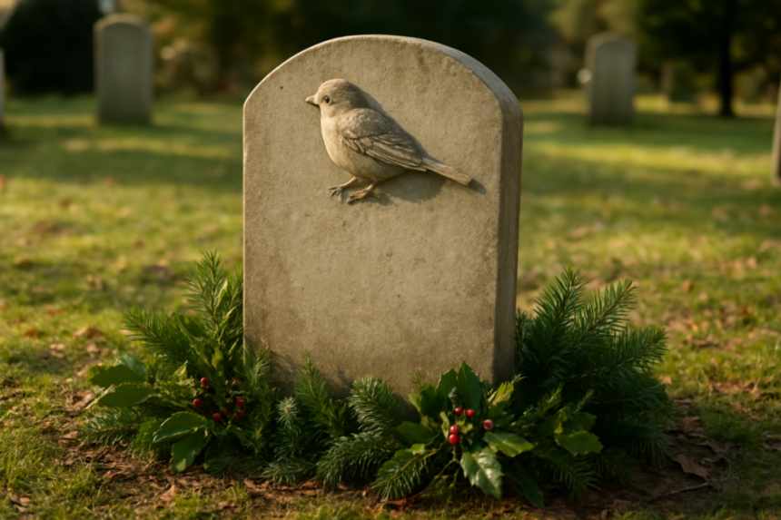 robin headstone memorial