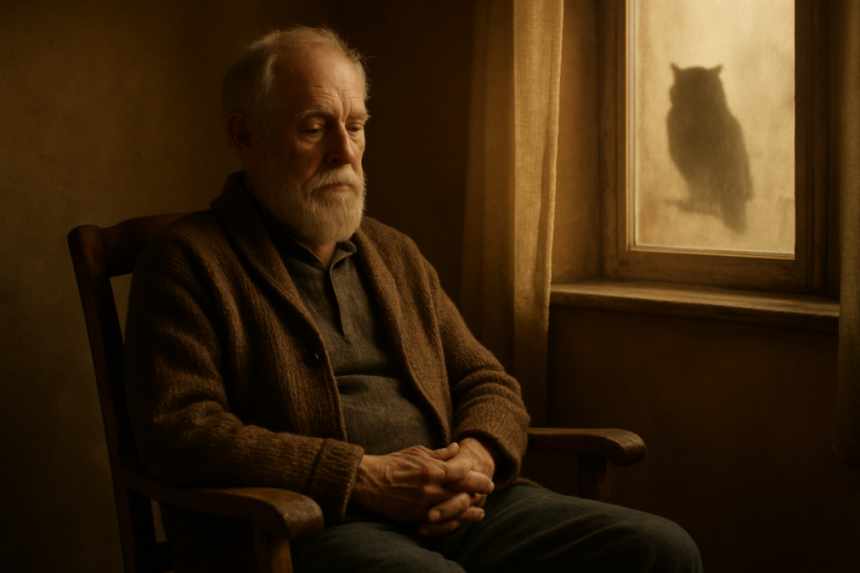 Elderly man by window