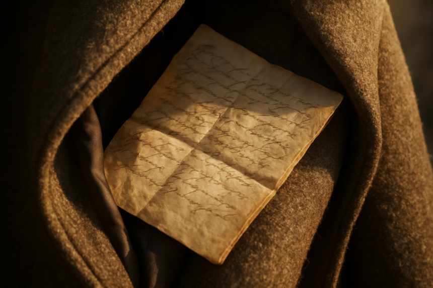 Letter inside coat