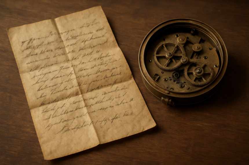 Clockmaker’s old note