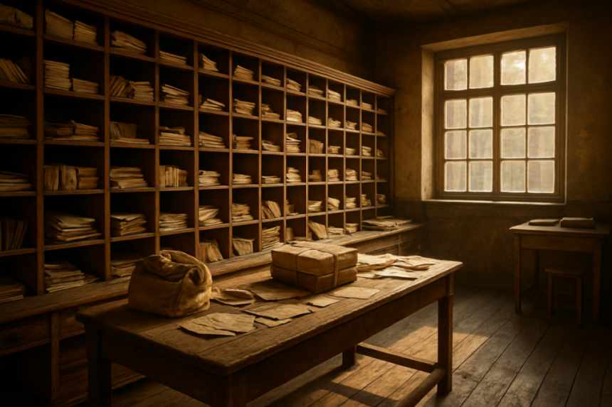 old postal sorting room