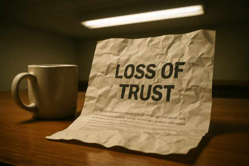 termination letter on desk
