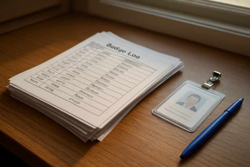 badge log printout