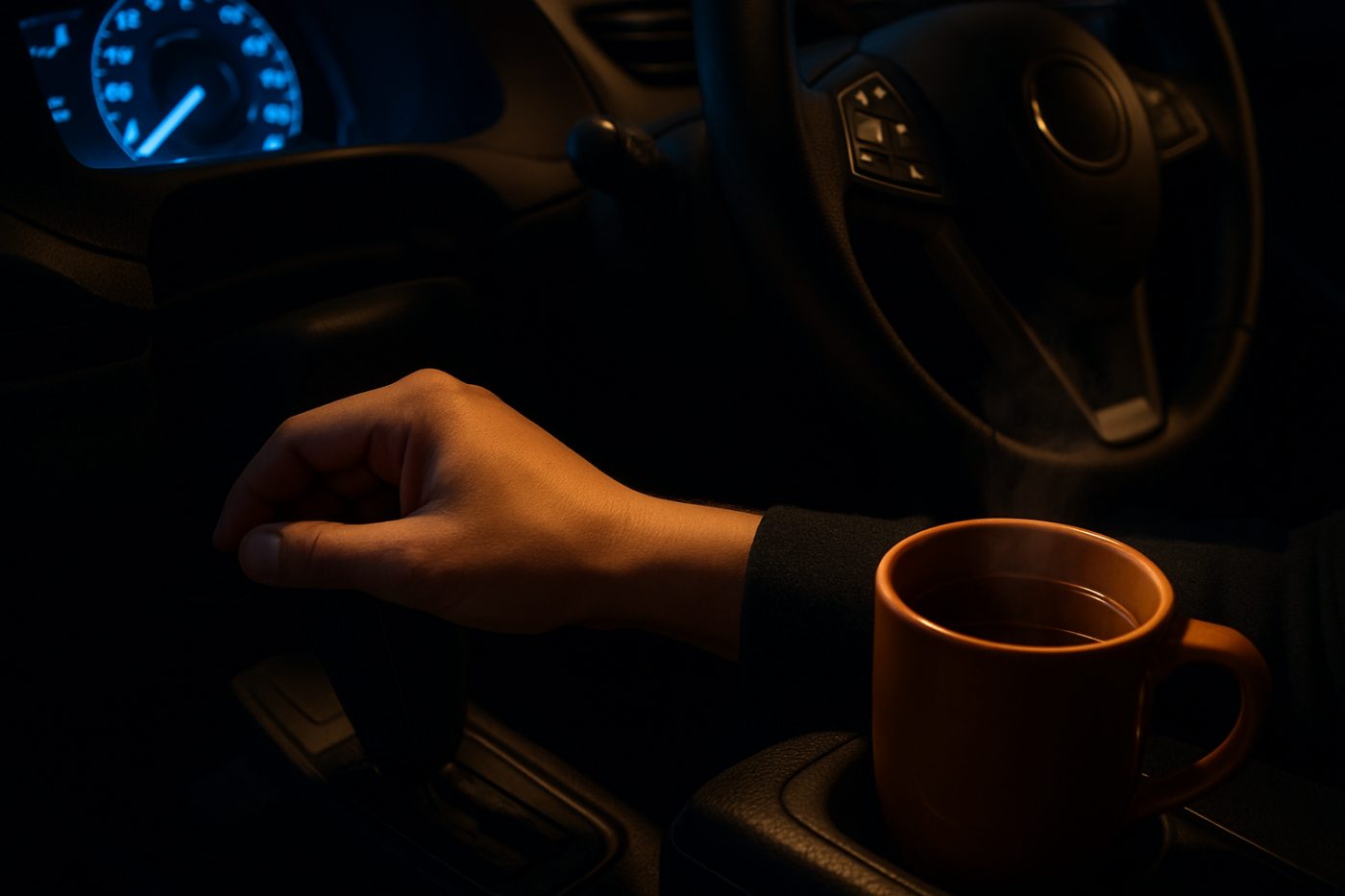 Driver braking late night