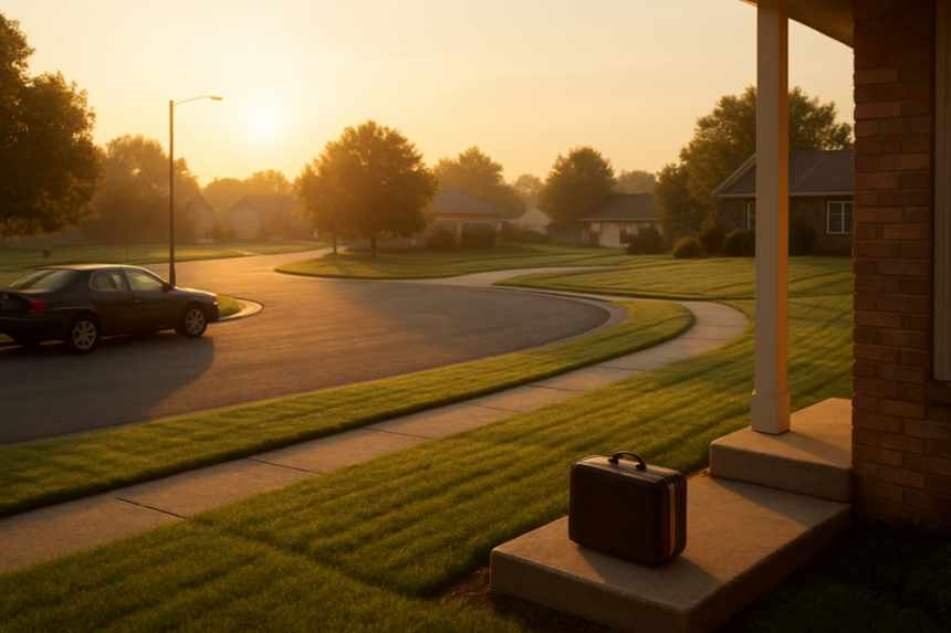 Silent suburban dawn