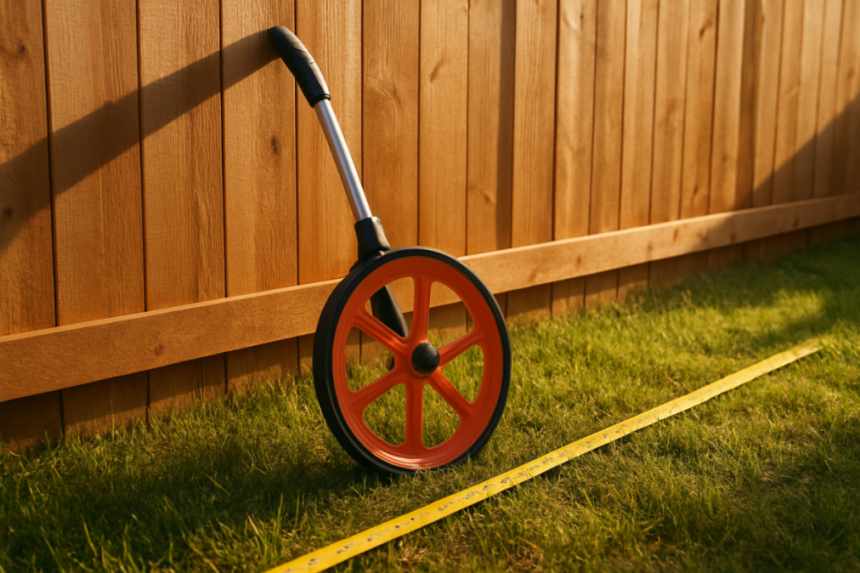 Measuring fence property line