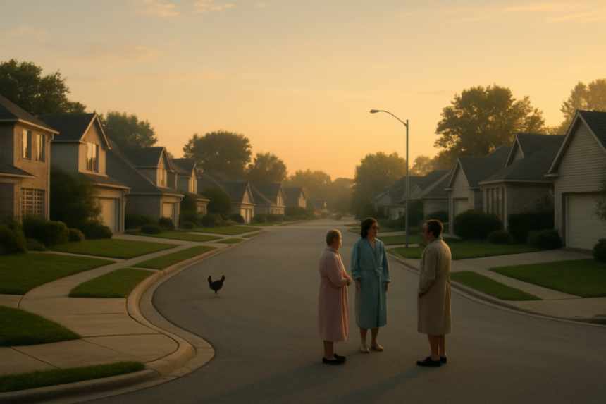 Suburban cul-de-sac dawn