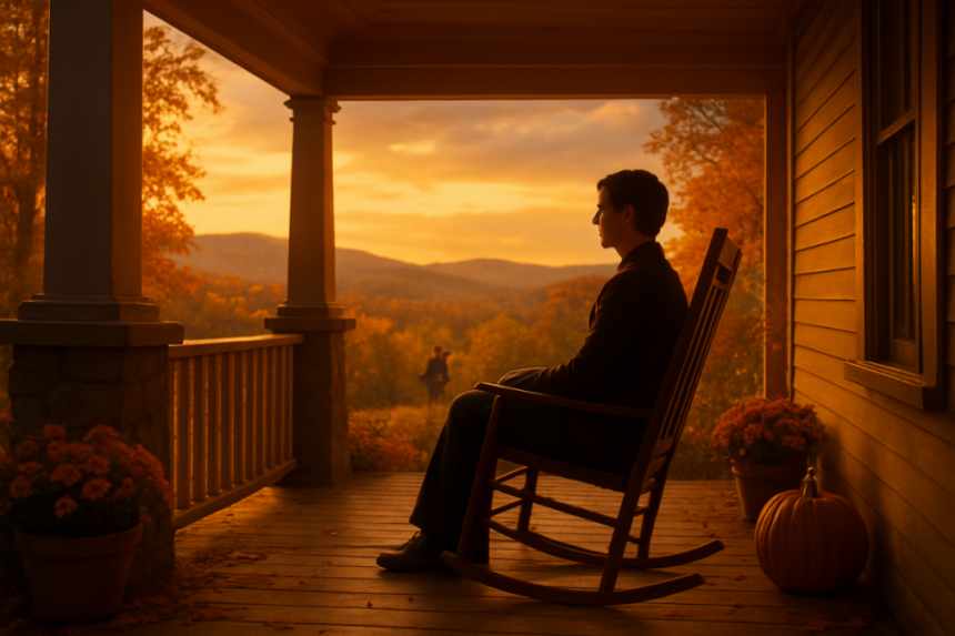 Porch listening to bagpipes