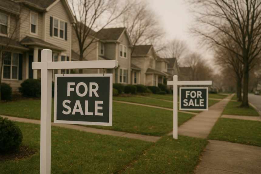 For Sale signs neighborhood