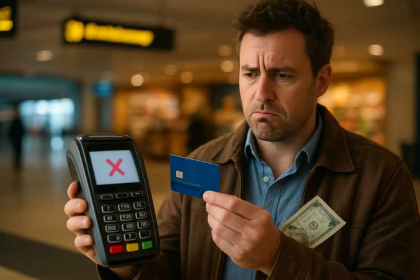 Frozen bank card declined