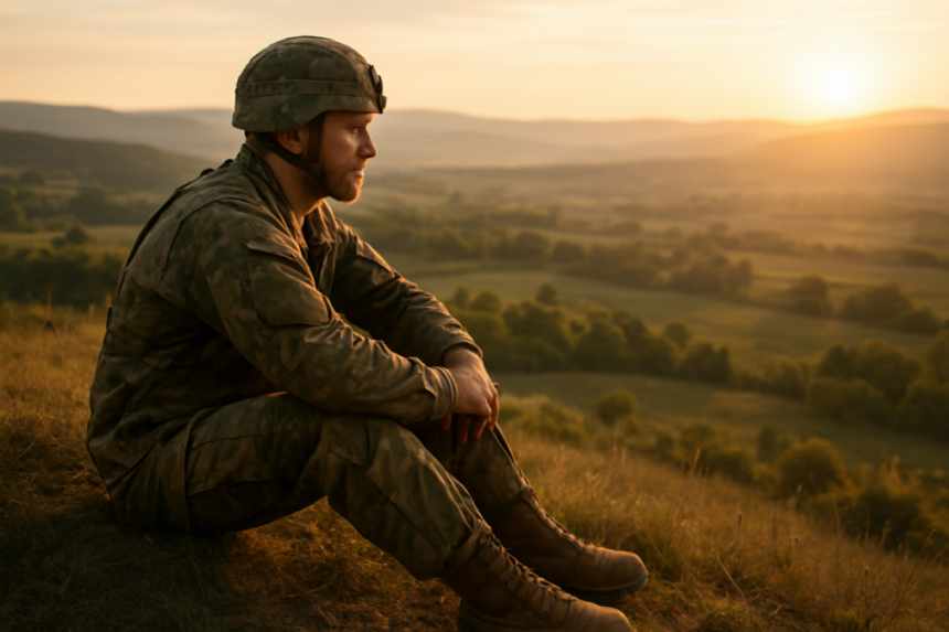 Reflective soldier with boots